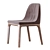 Modern Wood and Ecoleather Chair 3D model small image 2