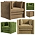 Modern Upholstered Armchair 3D model small image 1