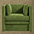 Modern Upholstered Armchair 3D model small image 3