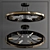 Elegant Davos Chandelier 3D model small image 1