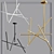 Minimalist LED Crossroads Chandelier 3D model small image 1