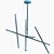 Minimalist LED Crossroads Chandelier 3D model small image 5