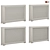 Radiator Screen Set: Decorative Elegance 3D model small image 1