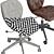 Argos Boutique Faux Leather Office Chair: Elegant Style for Your Workspace 3D model small image 5