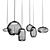 Elegant Iron and Glass Pendant Lamp 3D model small image 1