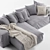 Hendrix 2-Seater Sofa: Uniqwa's Luxurious Statement Piece 3D model small image 2