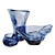 Elegant Murano Glass Vase Set 3D model small image 4