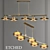 Vintage Etched Glass Chandelier 3D model small image 1