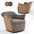 Elegant Mathilde Armchair: Luxurious Comfort 3D model small image 1