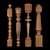 Elegant Wood and Gold Balyasina 3D model small image 1