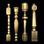 Elegant Wood and Gold Balyasina 3D model small image 2