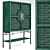 Green Deco Chest: Vintage Charm & Practical Storage 3D model small image 1