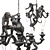 Whimsical Monkey Chandelier 3D model small image 2