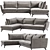 Leone Corner Sofa: Minimalistic, Spacious, Stylish 3D model small image 1