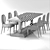 Luxury Decagonal Dining Table & Sidonie Chair 3D model small image 5