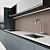 Blue Kitchen Set: Omoikiri Mixer, Kuppersbusch Oven & Microwave 3D model small image 2