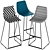 Modern Orange Bar Stool: Elegant and Comfortable 3D model small image 3