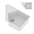 Sleek Asymmetric River White Sink 3D model small image 1