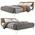 Flexform Bed Gregory: Elegant Design, Superior Comfort 3D model small image 1