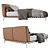 Flexform Bed Gregory: Elegant Design, Superior Comfort 3D model small image 2