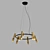 Gold Reactive Designer Chandelier 3D model small image 4