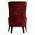 Elegant Aubepine Armchair by Majorelle 3D model small image 3