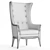 Elegant Aubepine Armchair by Majorelle 3D model small image 5