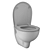 Sleek Wall Mounted Toilet - Kolo Record 3D model small image 4