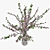 Blossoming Plum Branch Vase 3D model small image 3