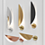 Rustic Ficus Metal Wall Sconce 3D model small image 2