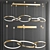 Sleek LED Pendant Chandelier 3D model small image 1