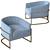 Luxury Gold Armchair: Monica by Mdehouse 3D model small image 6
