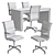 Belesa Blanco Negro: Elegant Office Furniture 3D model small image 2