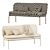 Elegant Soave Fabric Sectional 3D model small image 5