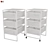 White Lennart Drawers Cabinet 3D model small image 1