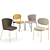 Danish Dinning Set: 4 Chairs + 1 Table 3D model small image 5