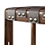 Elegant Pierced Base Stool 3D model small image 3