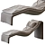 Chiron Bugatti Home Chaise Lounger: Sleek and Suspended Elegance 3D model small image 2