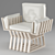 Cozy Wooden Frame Chair 3D model small image 6