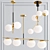 Modern Vesper Brass Hanging Lamps 3D model small image 1