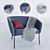 Stylish Blue Armchair: Tessin 3D model small image 1