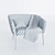 Stylish Blue Armchair: Tessin 3D model small image 9