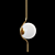 Elegant Glass Pendant Lamp 3D model small image 2