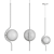 Elegant Glass Pendant Lamp 3D model small image 3