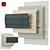 English Blinds Roman Curtains 3D model small image 1