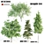 4 Tree Set: Ash, Mesquite, Poplar, Pine 3D model small image 6