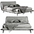 Piuma Bed: Luxury Comfort with Natuzzi 3D model small image 2