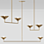 Pyramid Scheme Brass Pendant: Double Drop LED 3D model small image 1