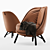 Elegant Pianca Calatea Armchair 3D model small image 1