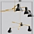 Elegant Kace 3 Arm Chandelier 3D model small image 1